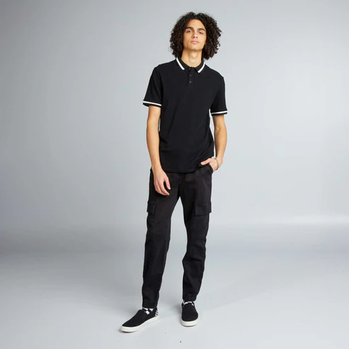 short-sleeved polo t-shirt